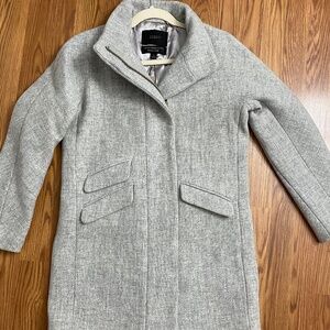 J. Crew Cocoon coat in Italian stadium-cloth wool blend Gray Size 4